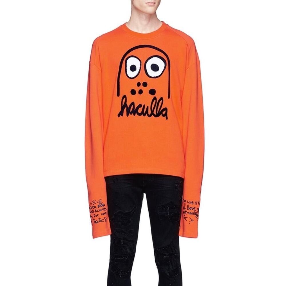 Haculla Battle Buddy Orange Very Long Sleeve Sweatshirt Men’s Size M
